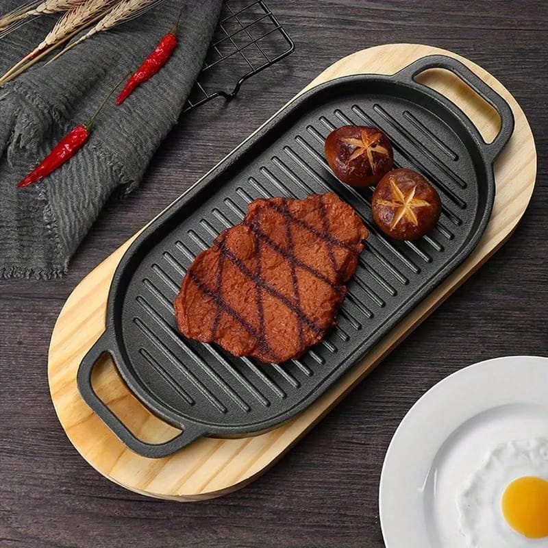 Oval Cast-Iron Sizzler Plate