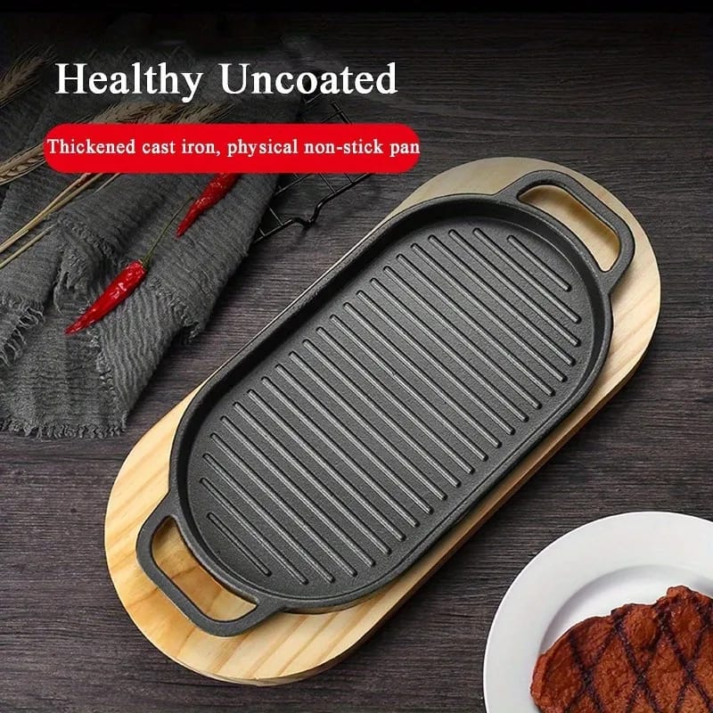 Oval Cast-Iron Sizzler Plate
