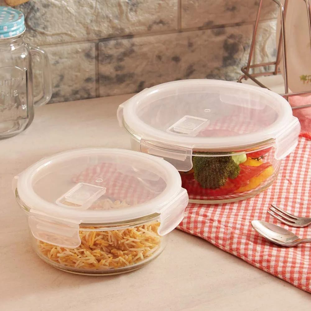 Diamonds 3pc Glass Storage-Round