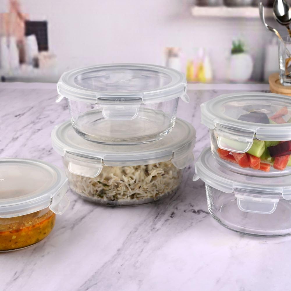 Diamonds 3pc Glass Storage-Round