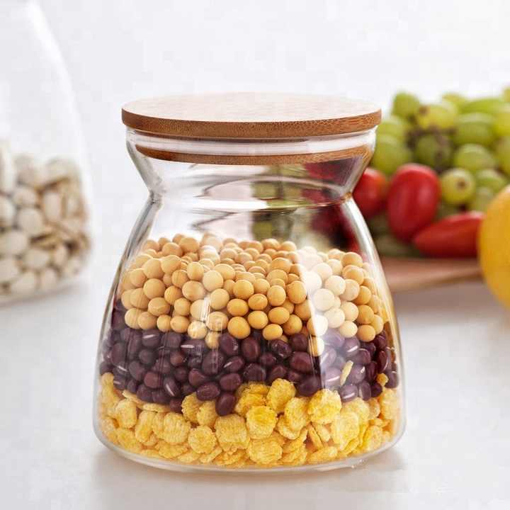 Glass Jars With Bamboo Lids
