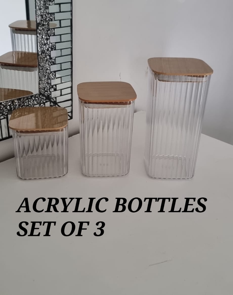 Acrylic Jars With Bamboo Lids