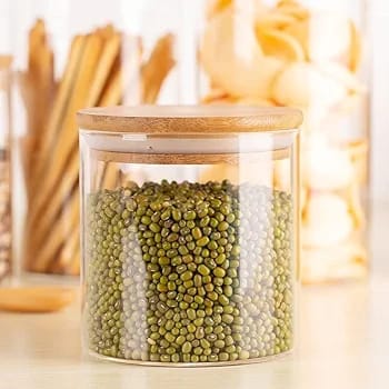 Glass Jar With Bamboo Lid