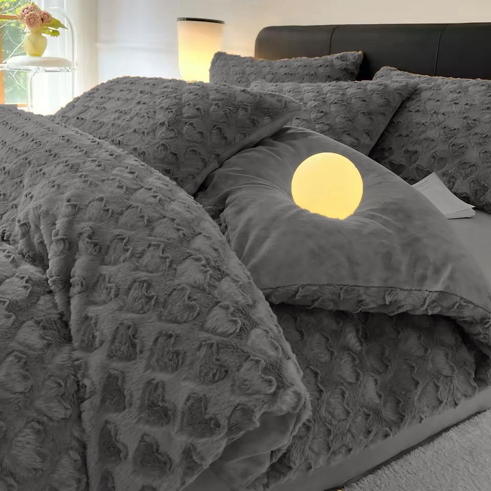 Heart Fleece Comforter