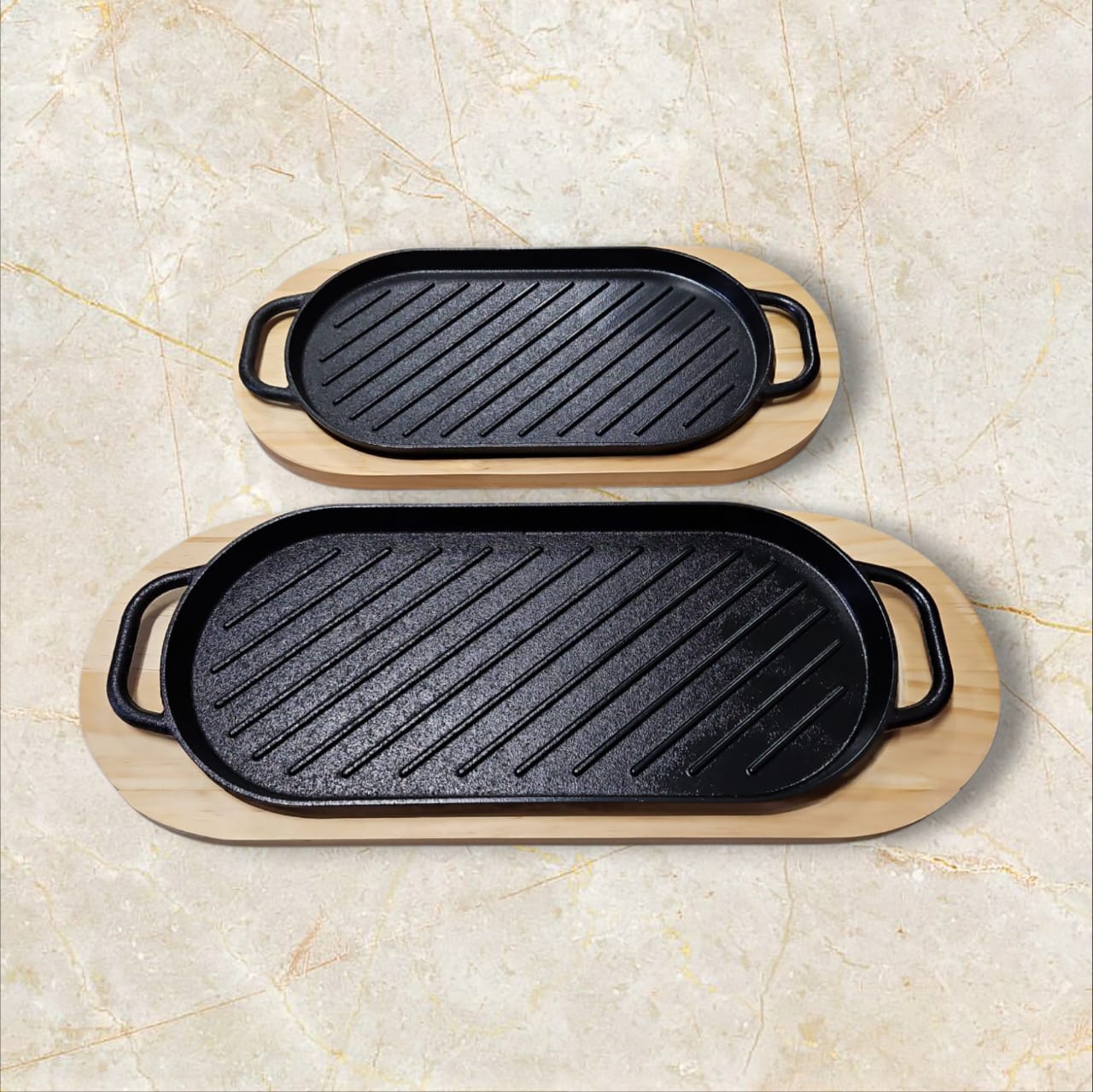 Oval Cast-Iron Sizzler Plate