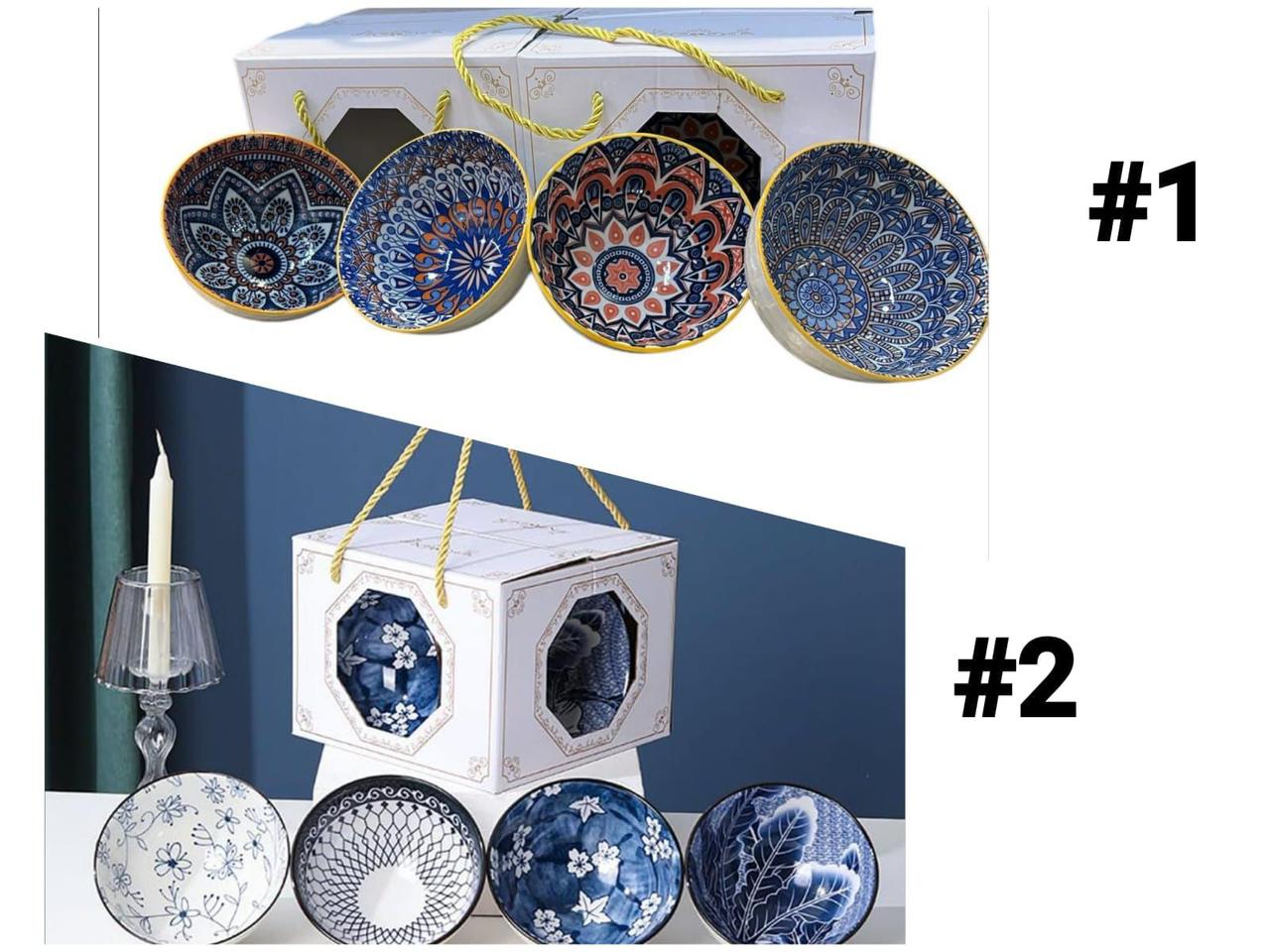 Japanese Style Ceramic Bowl Set of 4