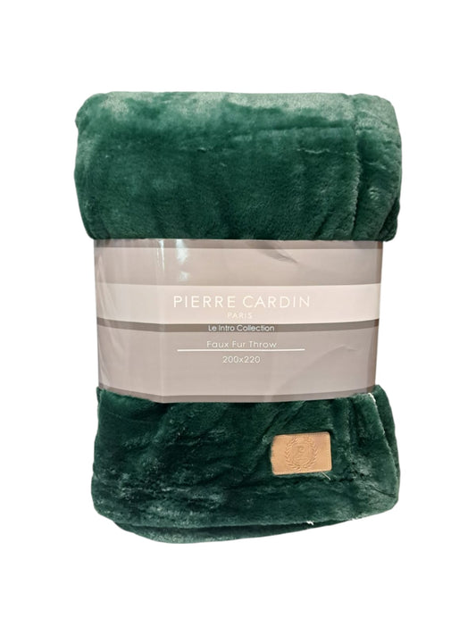 Pierre Cardin Rabbit Fur Sherpa Throws